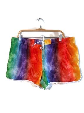 Trinity Collective Pride Tie Dye Rainbow Swim Trunks Board Shorts size XL